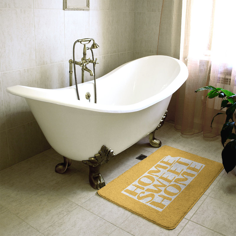 Tapis pour salle de bain kansas doux, l 21 po x L 34 po, Jaune