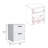 Nightstand Chequered, Two Drawes, White Finish-294911165