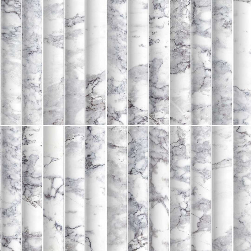 Lyrical 4.5" x 9" Matte Porcelain Fluted Wall Tile, Creta