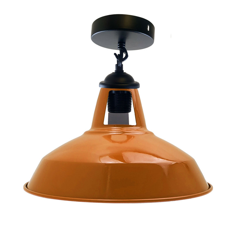 Bolin Semi Flush Mount, Orange