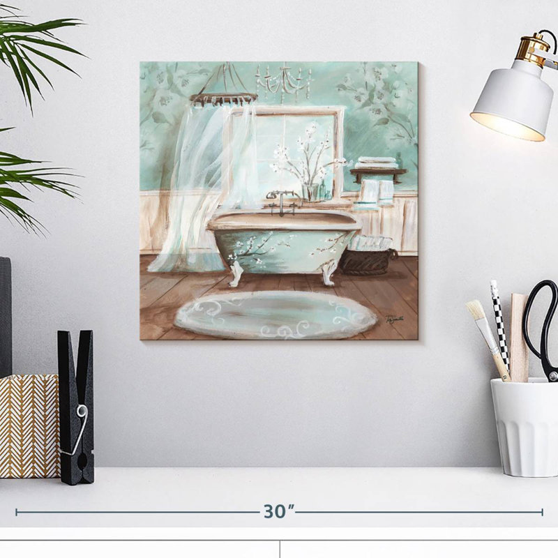 Kerrick Aqua Blossom Bath II, H 16 po x l 16 po