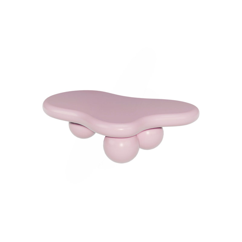 Table basse de 47 pouces pour le salon, table basse basse avec 3 pieds sphériques