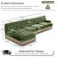 Canapé modulaire en L avec repose-pieds Chesterfield-1362351766