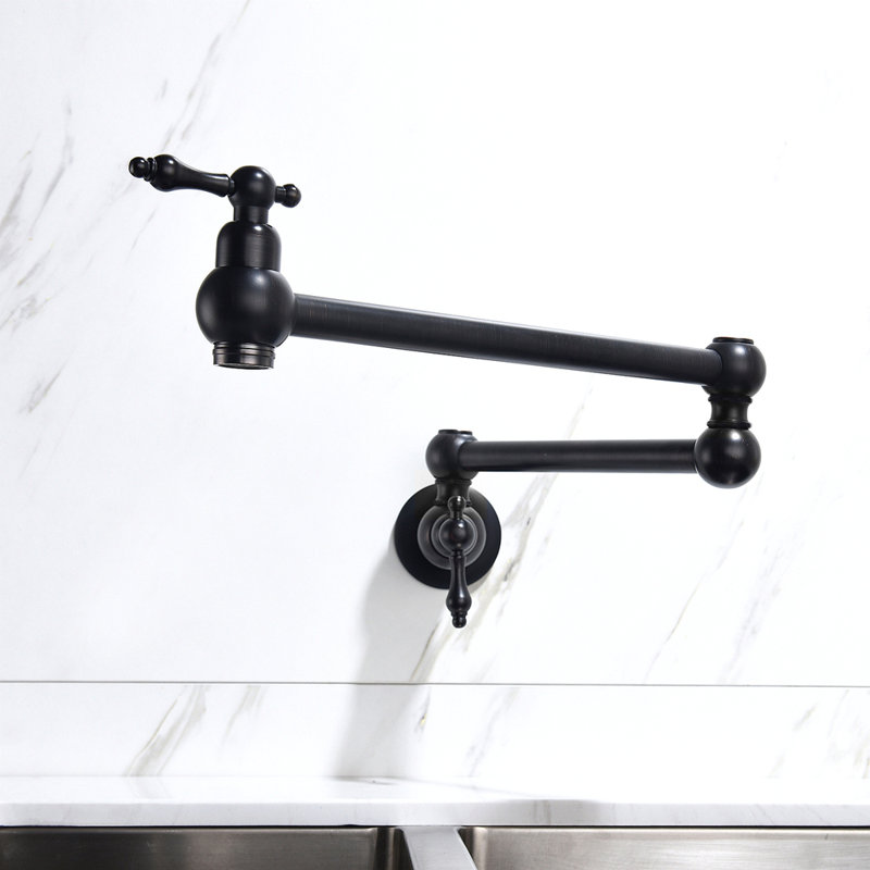 Pot Filler Faucet Wall Mount, Matte Black