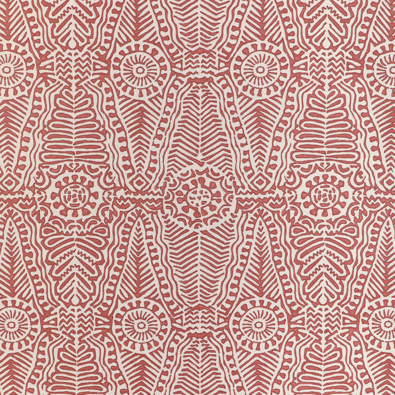 Clare Drayton Geometric Wood Pulp Blend Pretrimmed Roll, Rust