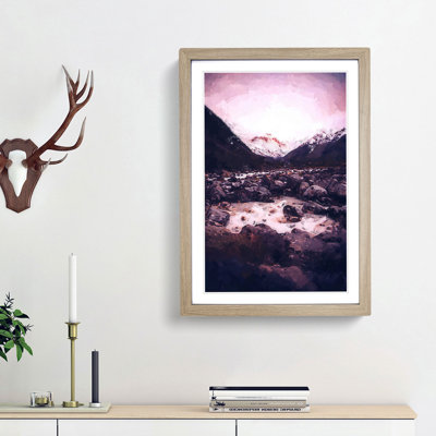 Mount Cook in New Zealand in Abstract - Picture Frame Graphic Art Print
