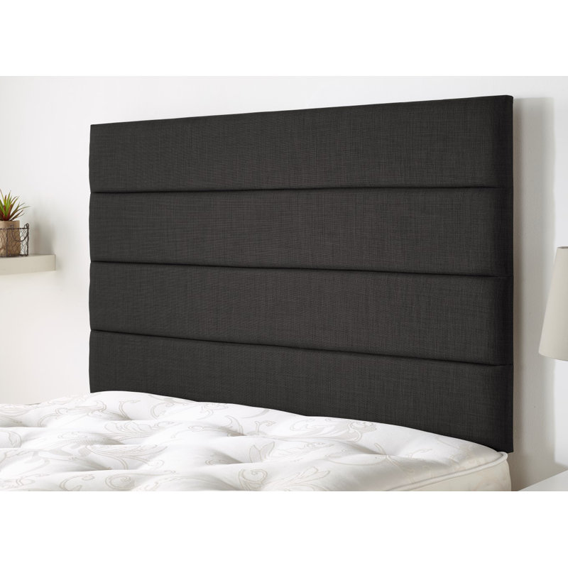 Parinaaz Upholstered Twill Panel Headboard, Kingsize (5'), Grey