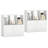 2 PCS Cube Bookcase with Doors, Open Compartments & Cabinet, Modern Display Shelf White-322901082-322901085