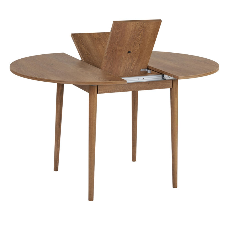 Extendable Dining Table, Kafkas Oak, 39.4 x 29.5 x 39.4 inches (Open: 51.6 x 29.5 x 39.4 inches) | 100% Melamine Coated Particle Board, 0.7 inches Thick | Sturdy Wooden Legs, Scandinavian Design for Modern Dining Spaces