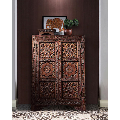 New Chinese-Style Distressed Solid Wood Shoe Cabinet