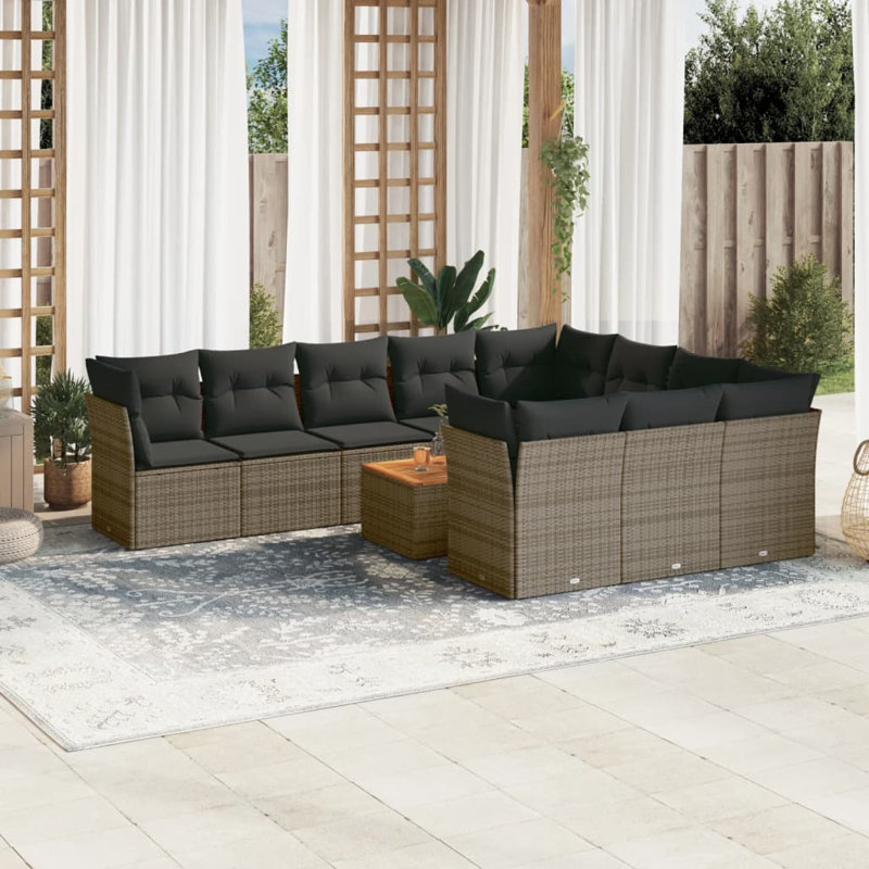 Garden Sofa Set Gray