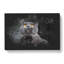 British Shorthair Cat In The Shadows - Wrapped Canvas Print-56664222