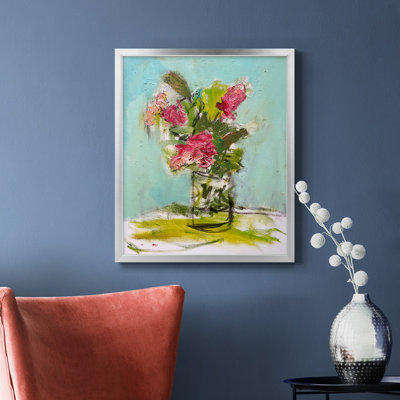 Toile encadrée Turquoise Lilly Premium - prête à être accrochée