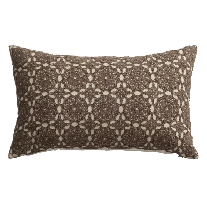 Geometric Pillow Cover, Brown Geometric, 12"H x 20"W, Rectangular