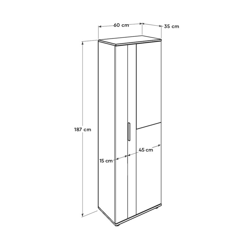 20 Pair Shoe Storage Cabinet, Latte