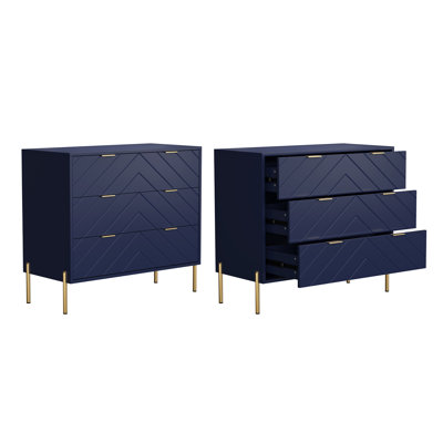Three-Drawer Chest (Set Of 2)