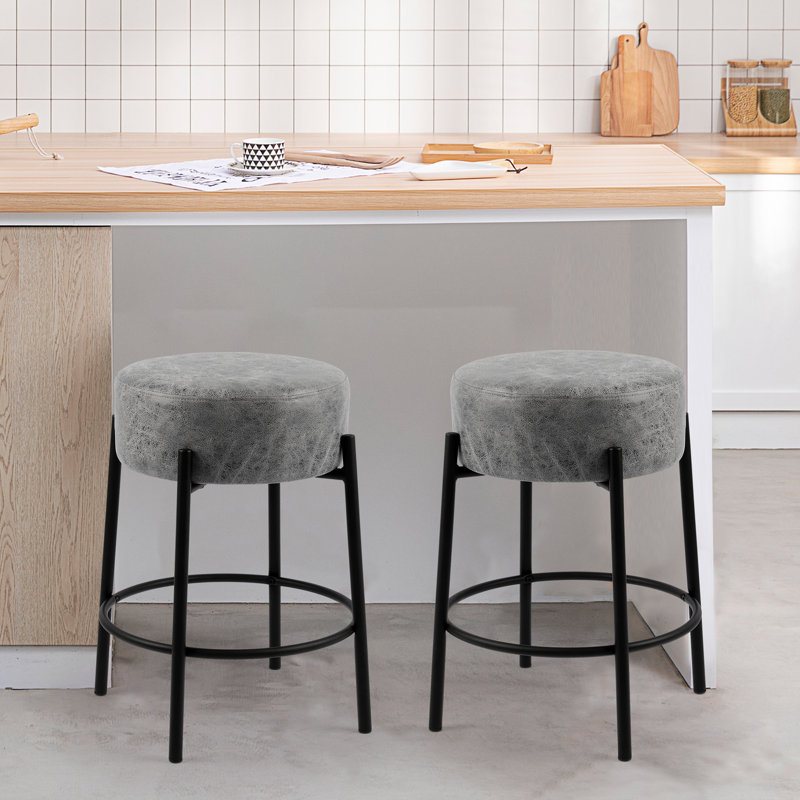 Tabouret Kennley, Petit tabouret (siège d'une hauteur de 23,75 po), Gris