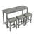 Bar Table, Dining Table, Sofa Table With Power Outlet, 3 Upholstered Stools, 4 Piece Bar Table And Chair Set-537166388-537166391