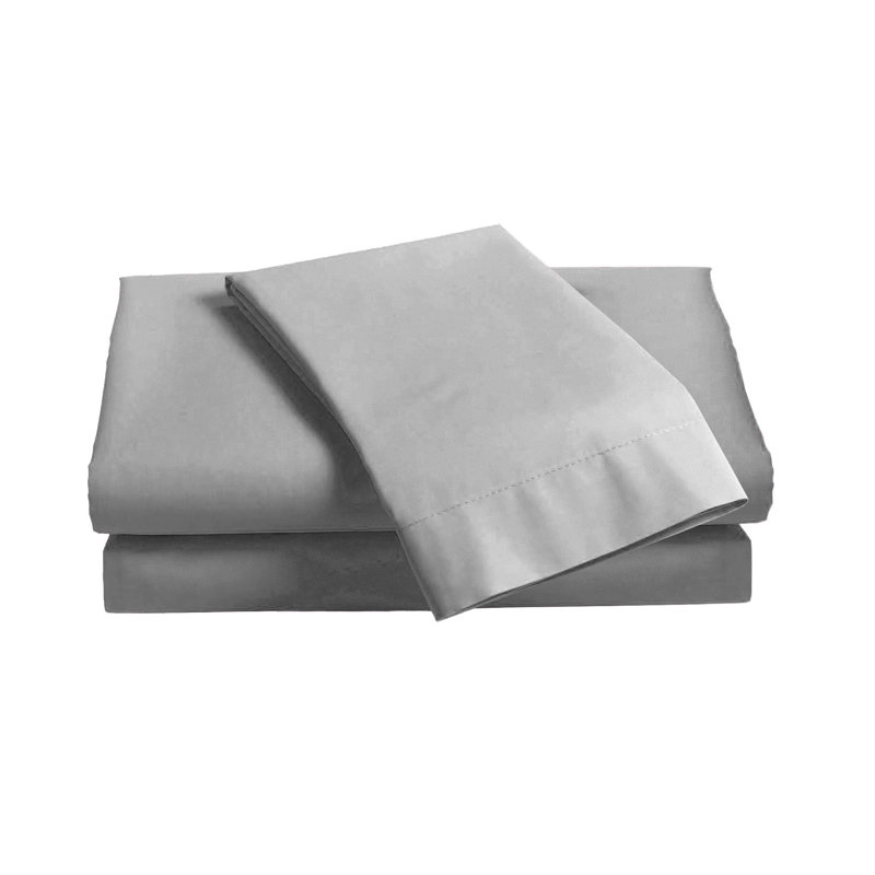 Percale Valance Sheet Polycotton Solid Colour Bed Sheet Single Double King Super King Machine Washable High Quality, Silver
