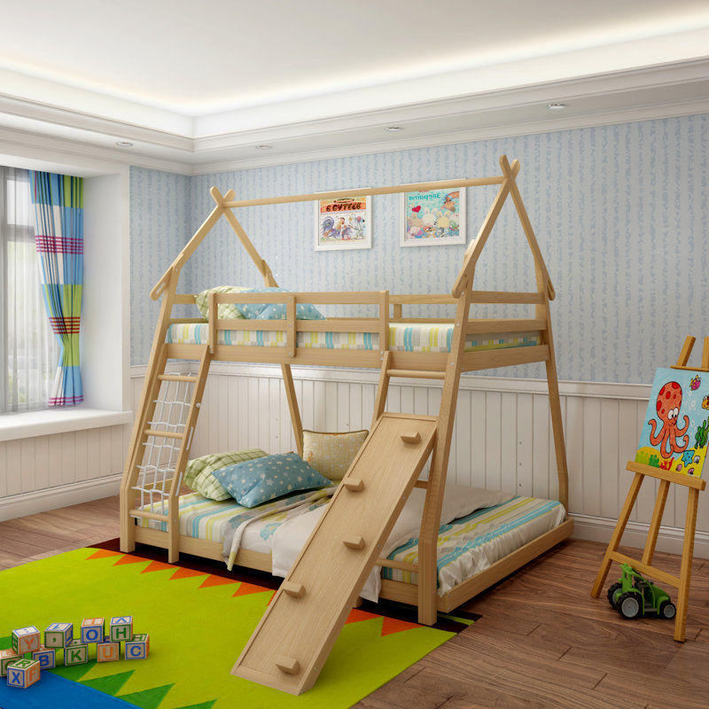 Grand lit superposé Zeckser Kids, Naturel