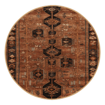 Machine Washable Turkish Brown Area Rug