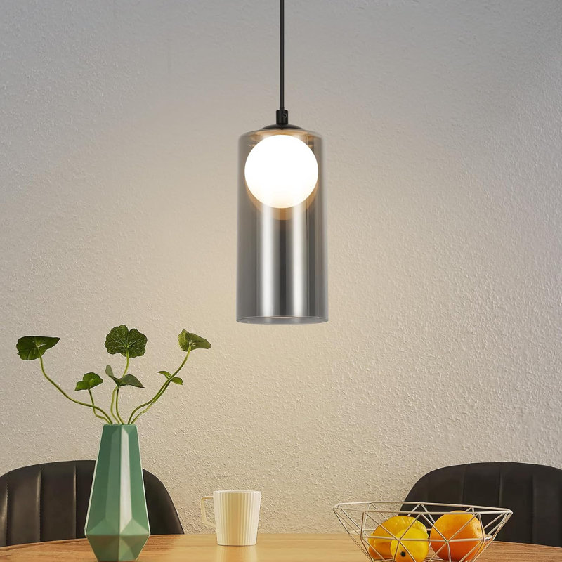 1 - Light Matte Black Cylinder Pendant