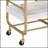 Vorrik Gold & Washed Finish Serving Cart with Adjustable Trays and Caster Wheels for Easy Mobility and Versatile Use-232867290