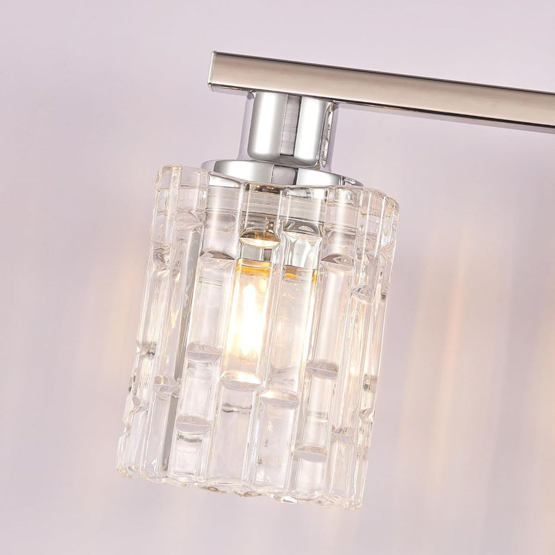 Luminaire de meuble-lavabo moderne avec abat-jour en cristal, luminaire mural, base E26 pour éclairage en miroir