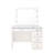1Pc Glam Makeup Vanity Table Glass Top 5 Drawers Crystal Knobs Wooden Bedroom Furniture-231514442