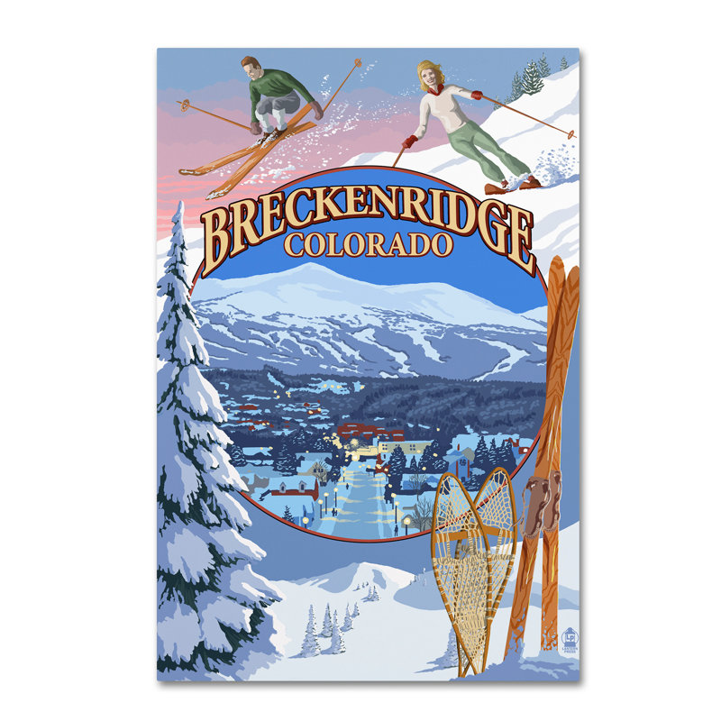 Publicité rétro sur toile Kadey «Travel Poster 44», H 47 po x l 30 po x P 2 po