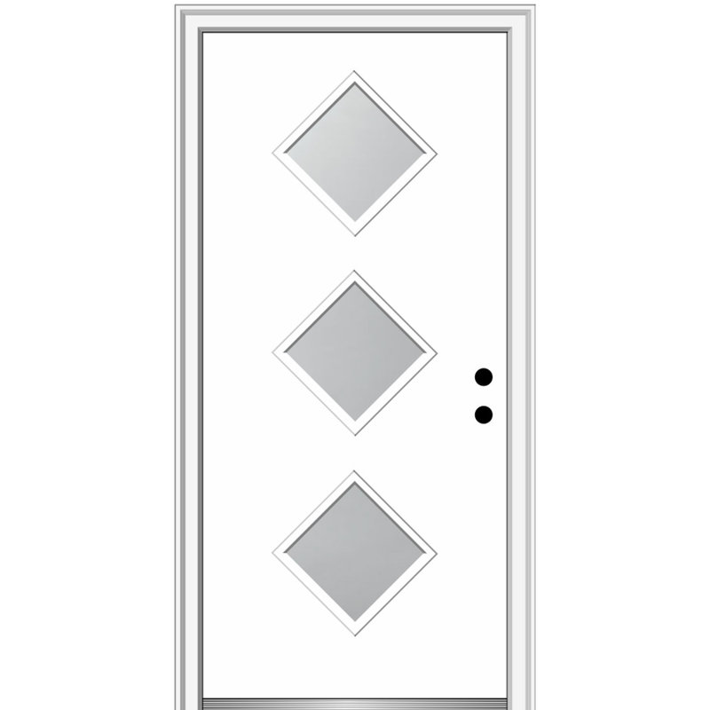 Porte d’entrée pré-raccrochée en acier Spotlight, H 80 po x l 30 po x P 1,75 po, S'ouvre à gauche vers l'intérieur