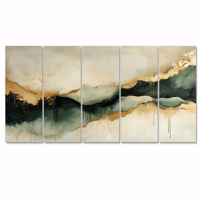 Odyle - encre liquide - art mural moderne, H 32 po x l 80 po, 5