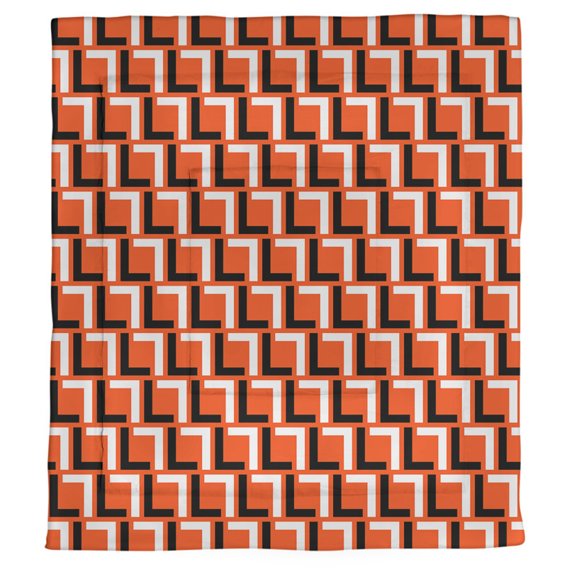 Édredon simple Pittsburgh Football Luxury, Édredon simple TG, Orange / Noir / Blanc