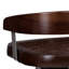 Tabouret tournant 29,5 "avec dossier en bois massif et siège rembourré-410636184-410848791-410848292