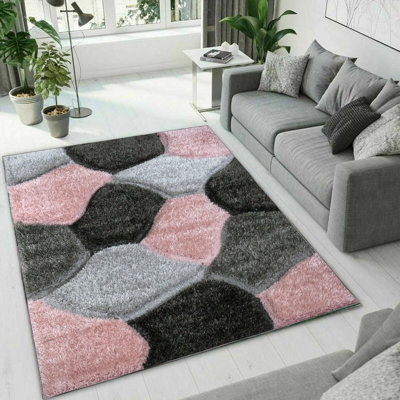Finie Geometric Shag Area Rug
