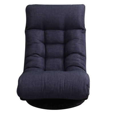Ergonomic Chair For Dormitory, 14 Head Adjustments - 23.96 In. Wide Navy Reclining With Metal Frame, Adjustable Back Home Comfort