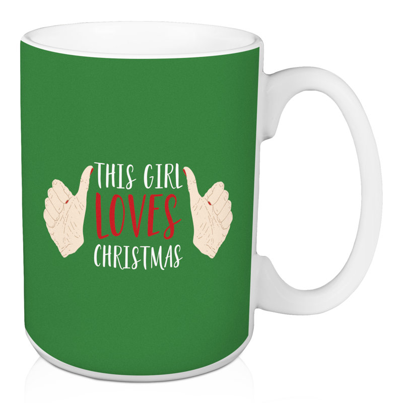 Grande tasse à café fille love christmas