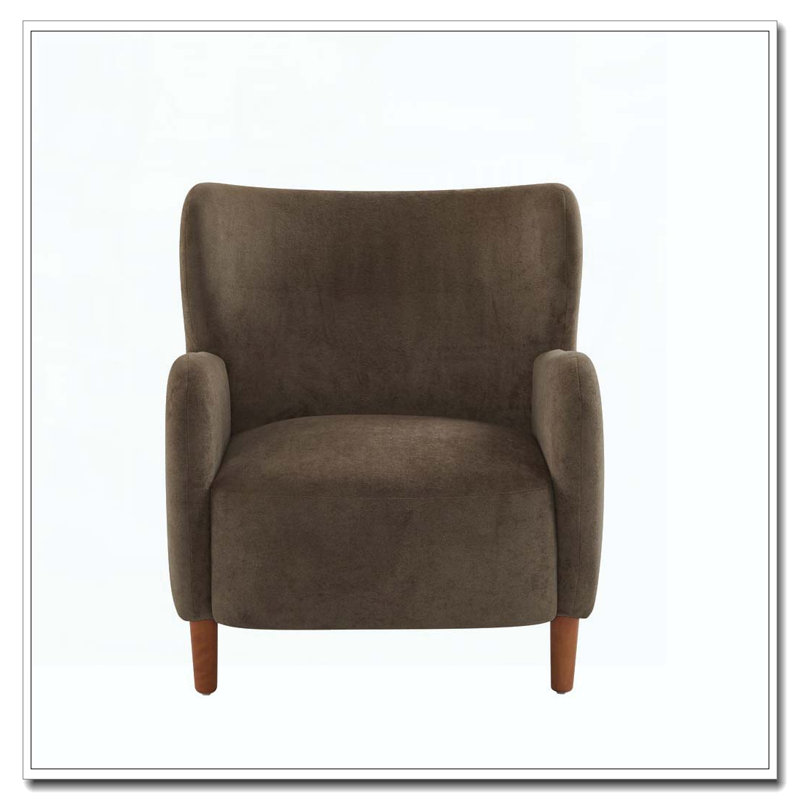 Fauteuil club à oreilles en velours