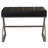Chromium Faux Leather Ottoman