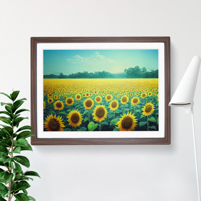 Captivating Sunflower Field - Framed Print