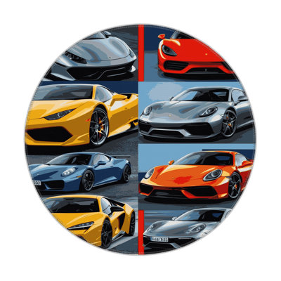 Transportation Gray Indoor and Outdoor Area Rug