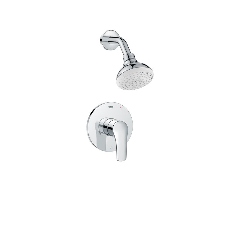 Eurosmart® Shower Faucet with Rough-in Valve, StarLight Chrome