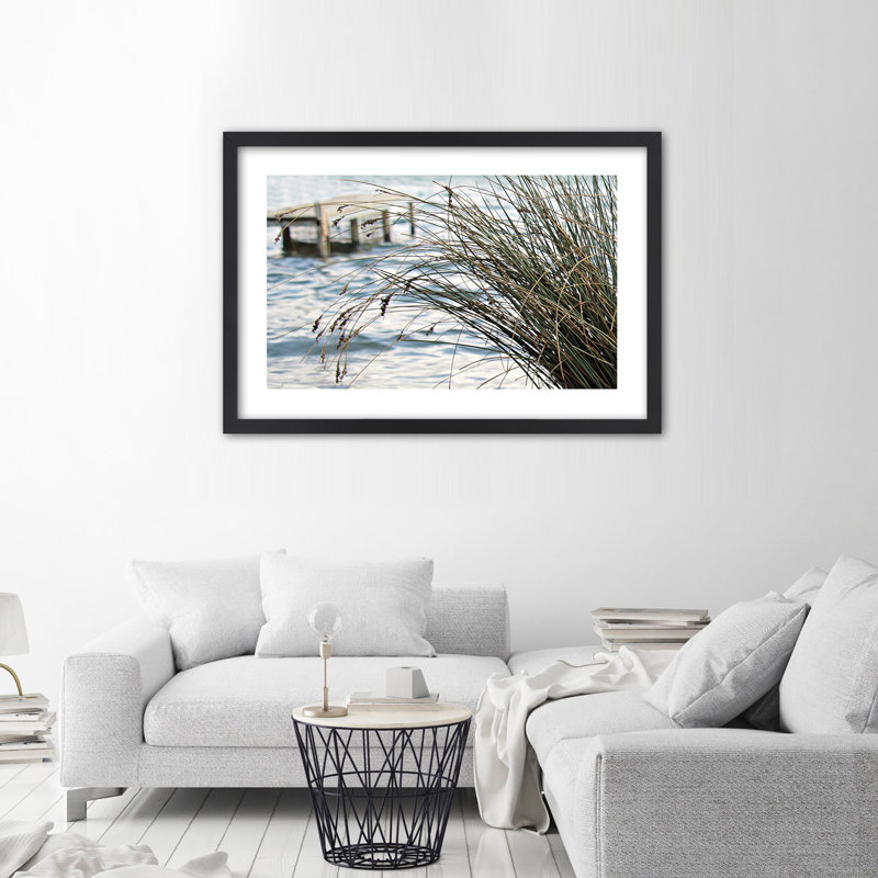 Jetty by the Sea 1 Piece Single Picture Frame Wall Art, 20cm H x 30cm W, Black