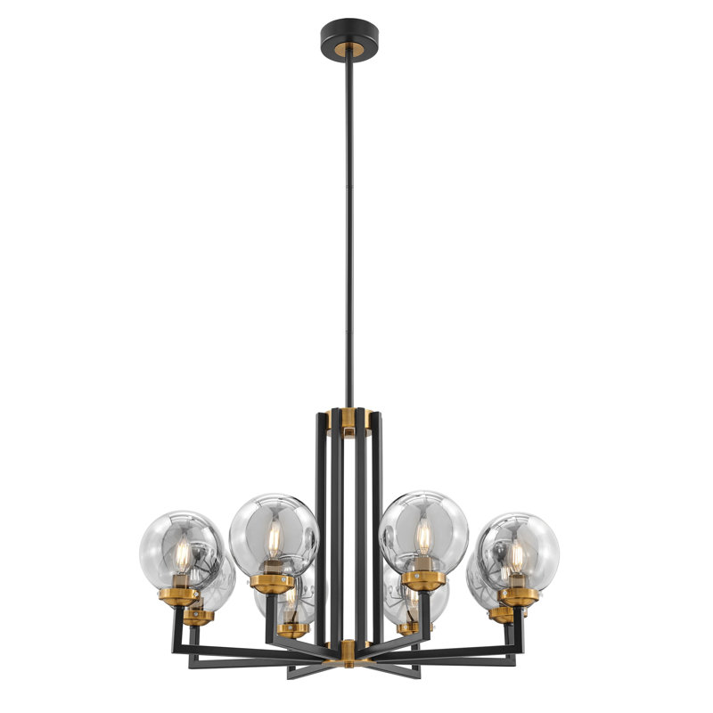 Lustre à 8 lumières Wilinski, H 19 po x l 19 po x P 19 po