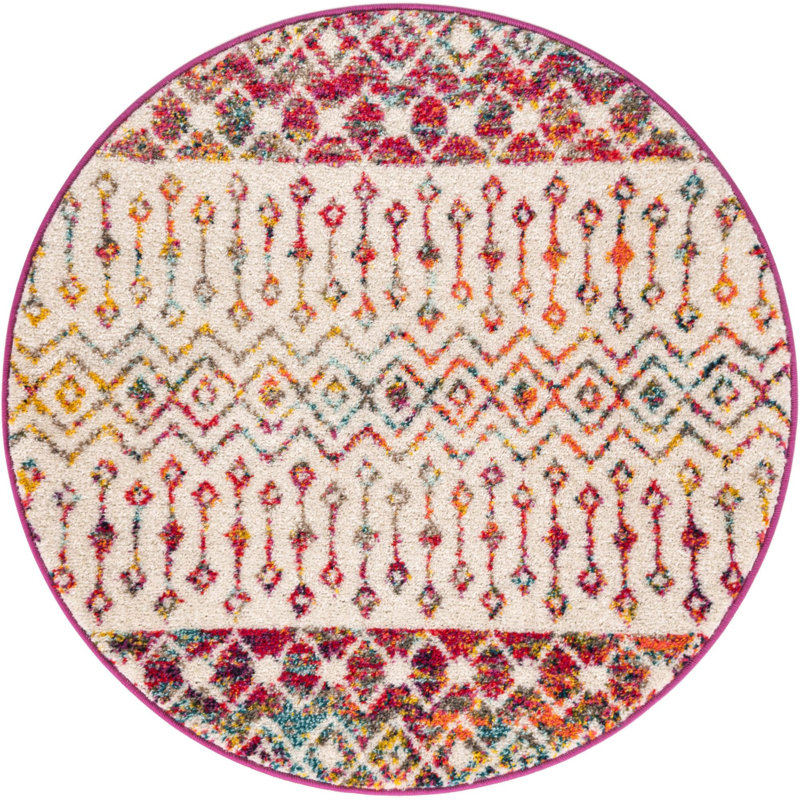 Abstract Indoor Rug, Round 3'3"