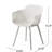 Lotus Chair Outdoor Dining Chairs - White Polypropylene, Weather-, Stable Frame & Stylish Diamond Pattern Design Weather , Modern