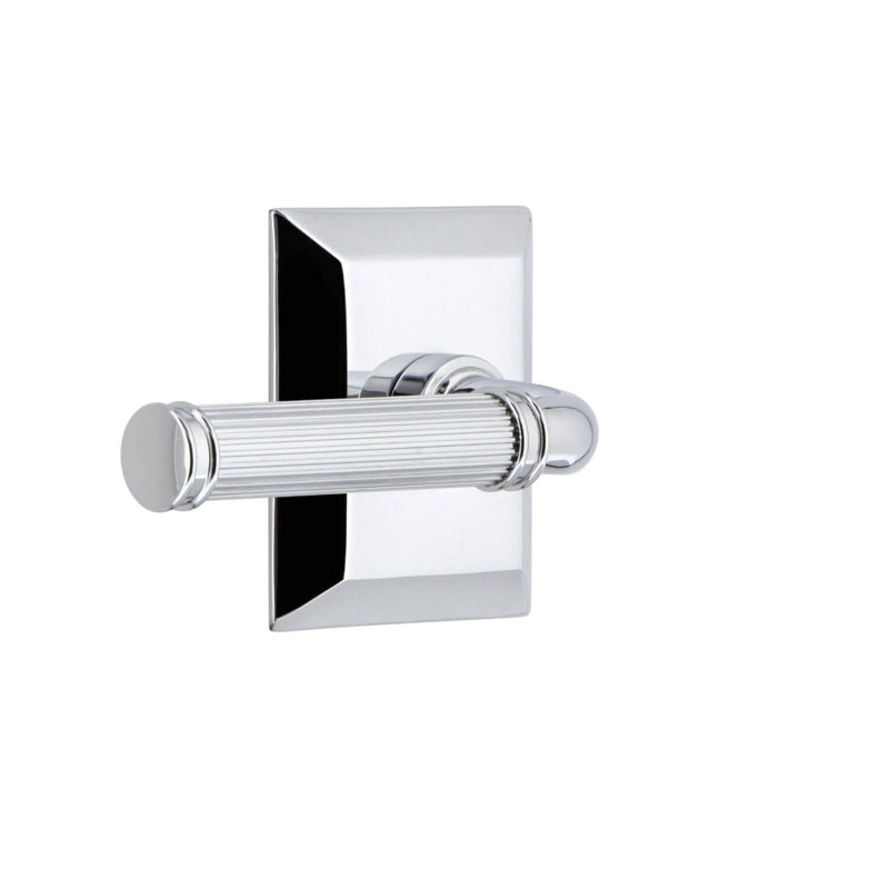 Grandeur Fifth Avenue Square Rosette Passage with Soleil Lever, Left Handed, 2 3/8"