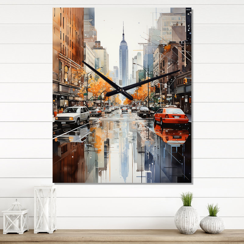 Horloge murale Tondia - Cityscapes, Grand
