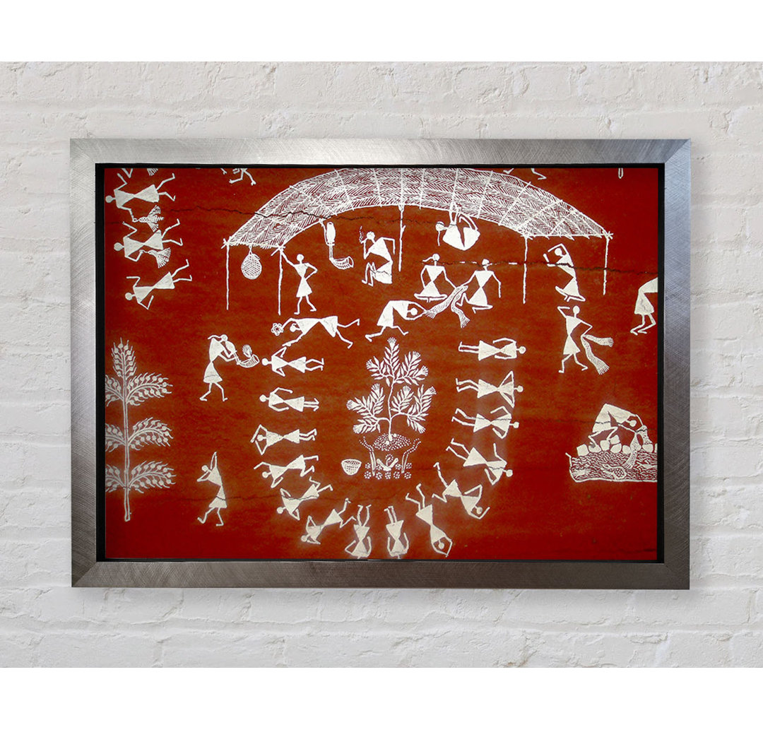 Aborigine Warli Mahabharata - Einzelner Bilderrahmen Kunstdrucke