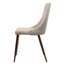Chaise de salle à manger moderne Mid-Century (2), noyer foncé et blé. Élégant dossier incurvé, fabrication, rembourrage en mousse confortable, installation facile et élégante